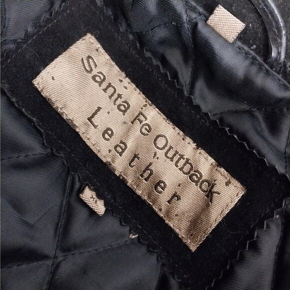 SANTA FE OUTBACK! LUXE BLACK GENUINE SUEDE LEATHER BOMBER STYLE JACKET! SZ XL - Picture 7 of 10